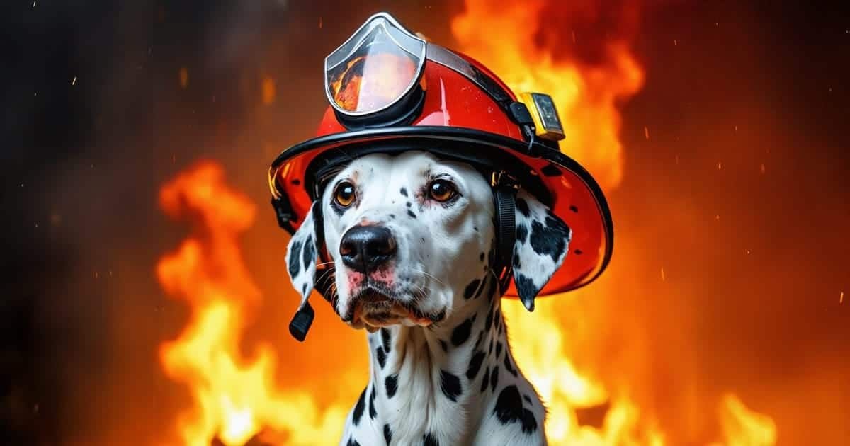 firefighter dog name breed