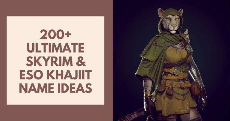 Khajiit Name Ideas