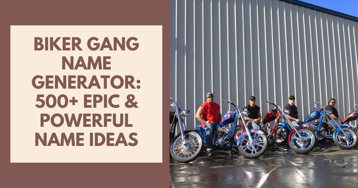 Biker Gang Name Generator