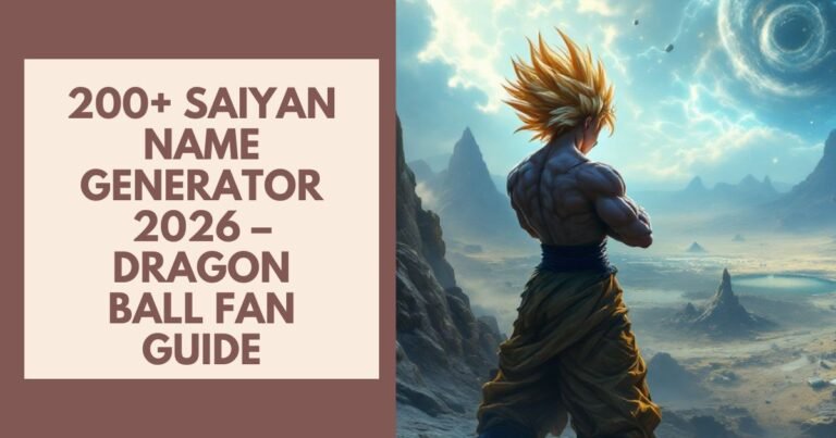 Saiyan Name Generator