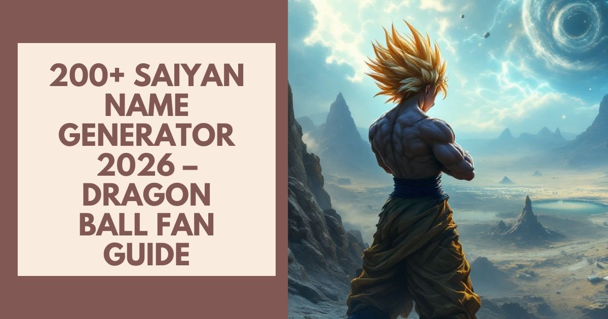 Saiyan Name Generator
