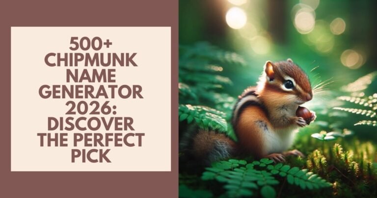 Chipmunk Name Generator