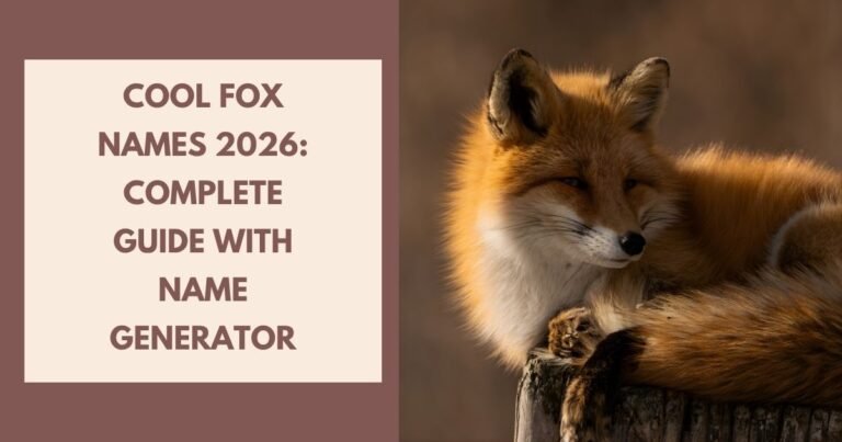 Cool Fox Names