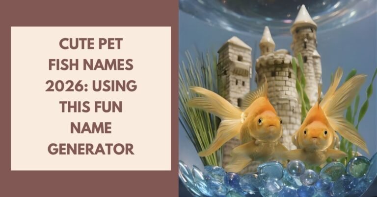 Cute Pet Fish Names