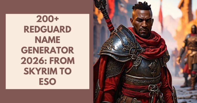 Redguard Name Generator